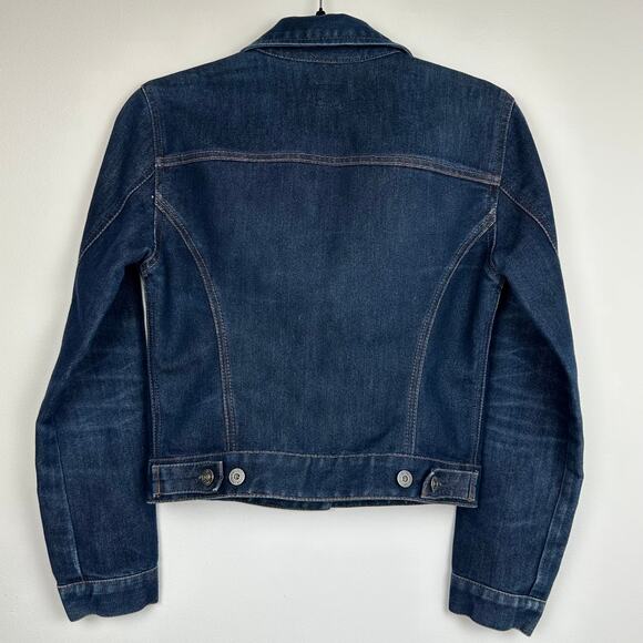 Gap Womens Classic Soft Denim Pockets Button-Up Blue Long Sleeve Jean Jacket XS - Picture 2 of 11